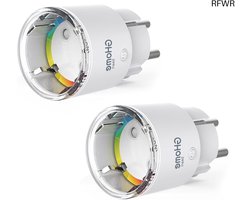 RFWR® Slimme Wifi-stopcontact - Compacte Smart Plug met Afstandsbediening en Stroomverbruik Meting