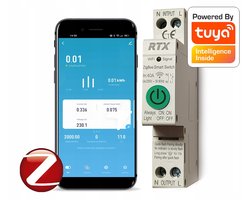 RTX Tuya Zigbee relais 50A DIN met energiemeter