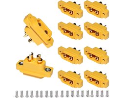 Set van 10 paar mannelijke XT60E-M 2-pins connectorstekkers met inbouwbehuizing, geschikt voor Lipo batterijaansluitingen en doe-het-zelf modelbouwprojecten