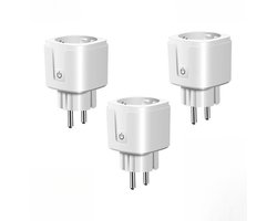 Set van 2 - Slim stopcontact - Slim stopcontact - Slim stopcontact - Elektriciteitsmeter - 20 Ampère