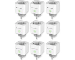 Silvergear Slimme WiFi Stekker - Timer, Schakelaar & Energiemeter x9