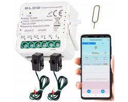 Slanke WiFi-energiemeter 80A met Tuya-app - Maak kennis met gebruik en spanning