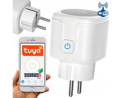Slanke WiFi/Bluetooth-stekker met energieverbruiksmeter 16A