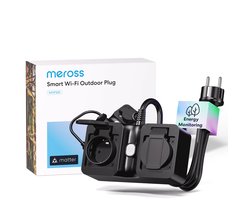 Slim Waterdicht WLAN Stopcontact voor Buiten met Stroommeting - Geschikt voor HomeKit, Alexa en Google - 16A 1,5m