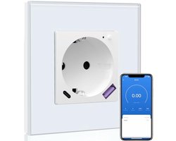 Slim Wifi Stopcontact met USB C 20W Snellader – Voor Alexa en Google Home - Energie Monitoring - Wit