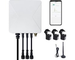 Slimme 3-fasen WiFi energie monitor met real-time data en historische analyses
