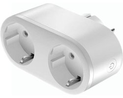 Slimme dubbele stekker - Smart plug EU - WiFi Stopcontact met App - Stopcontact - Werkt met Alexa en Google home