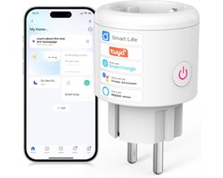 Slimme mini smart plug met afstandsbediening - Spraakgestuurd met energiebesparing en tijdfunctie