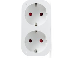 Slimme Stekker Duo - Energiemeter - Wifi - App - Alexa & Google Home - Tuya Smart - Timer, Schakelaar en Stopcontacten - Silvergear