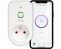 Slimme Stekker met Stroomverbruikmeter en WiFi/Bluetooth, Wit, 16A