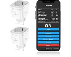Slimme Stekkers met Stroommeter - Smart Home Stopcontact (16A) - 2 Stuks