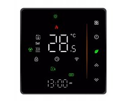 Slimme Thermostaat Zigbee 5A voor CV, Boiler - Zwart TRZ065C