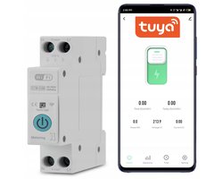 Slimme WiFi Relais 63A met Energiedisplay voor DIN-rail