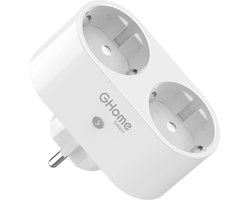 Slimme Wifi Stekker met Energiemonitor en Spraakbesturing - 2-in-1 Smart Plug voor Thuis, Compatibel met Alexa en Google Home