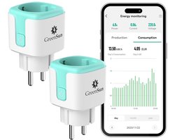 Slimme WiFi Stopcontact met Energiemeter voor Zonnepanelen - Spraakbediening