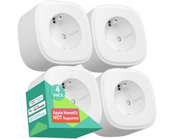 Slimme Wifi Stopcontact met Spraakbesturing – Compatibel met Alexa en Google Home – 16A en 3680W – Eenvoudig te Installeren – App bestuurd zonder Hub