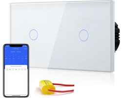 Slimme Wifi Touch Schakelaar voor Thuisautomatisering - Spraakbesturing en Afstandsbediening, Geschikt voor Alexa en Google Home