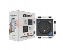 Slimme WiFi Wandcontactdoos met USB en Stroommeting - Zwart