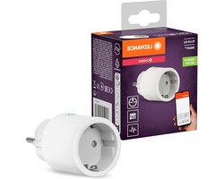 Slimme ZigBee-stopcontact binnen - bindt conventionele apparaten in Smart Home - meet en bespaart stroomverbruik - compatibel met Alexa of Google - wit - 1 stuks