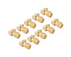SMA Vrouwelijke Jack Soldeeraansluiting - 10 stuks Duurzaam Messing Basen PCB Mount Stekker voor Draadloze Apparaten