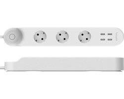 Smart Plug 3 Ports - WiFi Mini Outlets with 4 USB - Voice Control Compatible with Alexa and Google Assistant - Remote Control with Timer Function - Support for Android/iOS