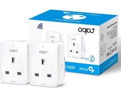 Smart Plug Wi-Fi Outlet Works with Alexa - Google Home Compatible - Wireless Socket Device Sharing - No Energy Monitoring - Tapo P100 (2-Pack)