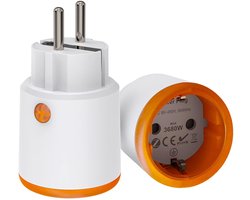 Smart Power Plugs: Zigbee Smart Plug met meet- en timerfunctie, Tuya App Control, notification push, Zigbee Hub vereist, 16A stopcontact, compatibel met Alexa, Google Home (1 stuks)
