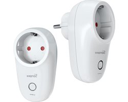 Smart Socket Stopcontact met Wifi - Werkt Met Amazon Alexa, Google Home, en IFTTT - Op Afstand Bedienbaar - 2 Stuks