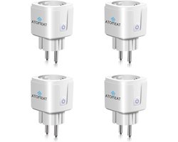 Socket 16A V1.1 Mini Plug with Power Meter ESP8285 WiFi Timer - Pack of 4 - Smart Home Integration