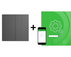 Sonoff M5 2C Slimme Schakelaar Grijs (2-kanaals) met SUPLA/Tasmota