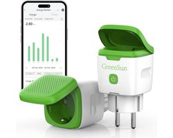 Tijdschakelaar voor Buiten, Waterdicht, WiFi Stopcontact, Smart Life App, Compatibel met Alexa en Google Home, 16 A