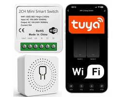 Tuya Smart Wifi Module - 2 kanalen 230v 16a mini relais
