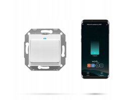 Tuya WiFi Frame Enkele Schakelaar Wit 1 Knop