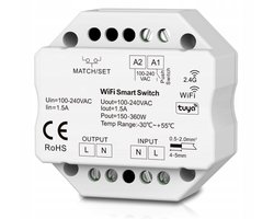 Tuya WiFi RF-relais 2,4 GHz 1-kanaals SD-serie