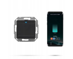 Tuya Zigbee Enkele Schakelaar Frame Zwart 1 Knop