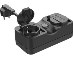 Waterproof Smart Outdoor Socket with 2 Outputs - App Remote Control - WLAN Outlet Compatible with Alexa Google Home