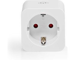 Wi-Fi smart plug met stroommeter en schakelaar - 1 contact - max 16A - wit