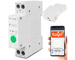 WiFi-relais DIN met stroommeting (Tuya)