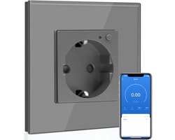 Wifi Slim Stopcontact met Energiemeter - Spraakbesturing en Timing-Functie