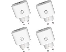 WiFi Smart Socket Set - Set of 4 Intelligent Switch Sockets 16A with App Control - Compatible with Alexa and Google Home