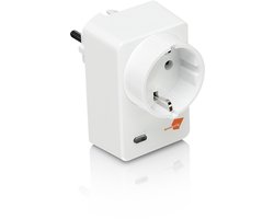 WoonVeilig Slimme Stekker| Smart Plug| Tijdschakelaar| Energiebesparend| Dé aanvulling op je WoonVeilig Alarmsysteem