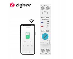 Zigbee Relais 16A DIN-rail met Stroommeting - Tuya Smart Life