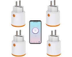 Zigbee Smart Plug met meet- en timerfunctie Tuya App Control notification push - 4 stuks