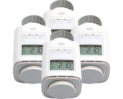 4x Programmeerbare Slimme Radiatorknop voor Energiebesparing tot 30% | Universele Montage