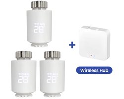 AB SHOP Slimme Thermostaatkranen - Radiatorknoppen - Verwarmingskranen - 3 Stuks