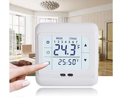 Digitale kamerthermostaat met touchscreen en programmeerbare temperatuurregeling