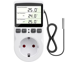 Digitale Thermostaat met Sensor - Temperatuurregelaar voor Koeling en Verwarming (230V)
