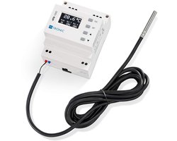 DIN-rail temperatuurschakelaar met sensor voor koelen en verwarmen, 230 V thermostaat