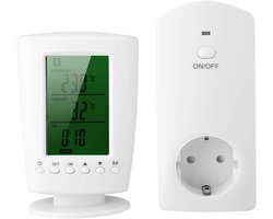 Draadloze Programmeerbare Temperatuurregelaar met Digitaal Display (EU stekker)