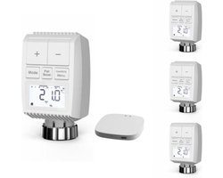 Kit van 4 universele verbonden thermostatische koppen met LCD -scherm + Zigbee Gateway - Overig - Kit 4 têtes + 1 passerelle - SILUMEN